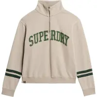Superdry for woman. W2012197A Athletic Essentials application sweatshirt brown (XL), Casual, Cotton