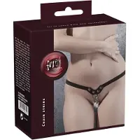 Fetish - niiteillä ja ketjuilla varustettu string (musta, S-L)