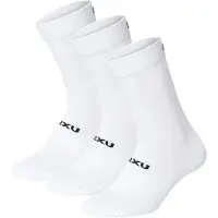2XU Crew Socks 3 Pack - White - L
