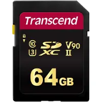 Transcend 700S 64 Gt SDXC UHS-II U3 V90 -muistikortti, musta