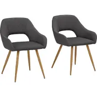 Loft 24 2 ruokapöydän tuolin setti Fleur 2, harmaa