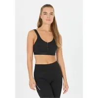 Endurance Crystale W Zip Sports Bra - Black - L