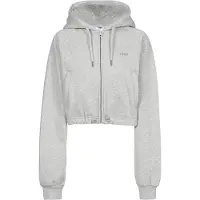 ICANIWILL Everyday Cropped Hoodie Zip Light Grey Melange