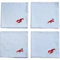 Midnatt Servietter, 4-Pak, Crayfish - Blue - 40X40CM