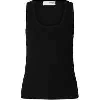 Selected Slwanna U-Neck Tank Top Noos - Black - XXL
