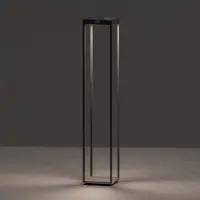 KLEWE LED-aurinkovalaisin RADIA MEGA, antrasiitti, 110 cm, alumiini IP65 MEGA, Musta, Alumiini, Moderni, aurinkokennovalaisin