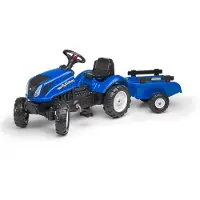 Falk Polkutraktori ja perävaunu New Holland T6,