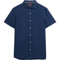 Superdry Vacation Linen S/S Shirt - Navy - S