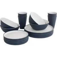 Outwell Gala 4 Person Dinner Set Blue & Grey OneSize