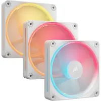 Corsair Microsystems iCUE LINK LX120-R RGB 120 mm PWM Reverse -kotelotuulettimien aloituspakkaus - Valkoinen (3 kpl)