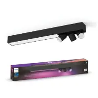 Philips Hue White & Color Ambiance Centris Kattovalaisin Kolmella Spotilla - Musta