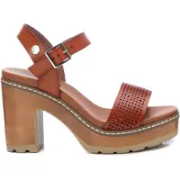 Refresh for woman. 17077705-CAMEL Sandals 170777 brown (37), 8 to 10 cm, Buckle, Casual, Party