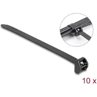 DeLOCK 19727, Koukullinen ja lenkillinen nippuside, Muovi, Musta, -40 - 85 °C, 343 mm, 12,7 mm