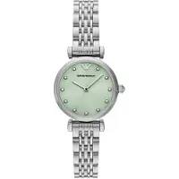 Emporio Armani Analoginen kello pastellinvihreä / hopea