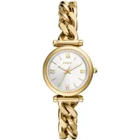 Fossil Analoginen kello 'CARLIE' kulta / valkoinen