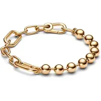 Pandora 14K Gold-Plated Bead And Link Bracelet - Gold - 17 CM