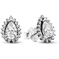 Pandora Timeless kimaltavat hopeiset pisarakorvakorut 292834C01