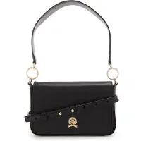 Tommy Hilfiger Crest Olkalaukku Nahka 21.5 cm Musta