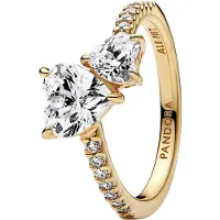 Pandora 14K Gold-Plated Ring With Clear Cubic Zirconia - Gold - 54