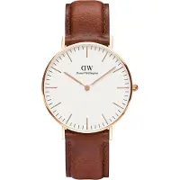 Daniel Wellington Classic 36 St Mawes Rg White - Brown - 36 mm