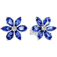 Pandora Timeless hopeiset kimaltavat kukkakorvakorut 292407C01