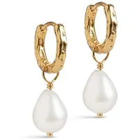 Enamel Copenhagen Significant Pearl Hoops - Gold - ONE SIZE