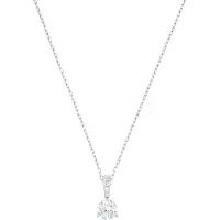 Swarovski Ketju 'Stilla' hopea / läpinäkyvä
