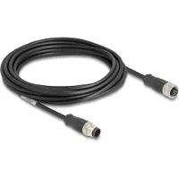 DeLOCK 80805, 5 m, Cat5e, S/FTP (S-STP), M12, M12, Musta