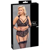 Cottelli Bondage Plus Size - pitsialusasu (musta) - 4XL