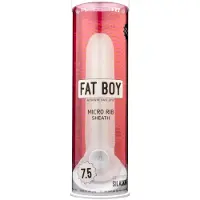 Perfect Fit - Fat Boy Micro Ribbed - peniskotelo (19 cm, valkoinen)