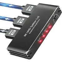 Hobby Hall HDMI 2.1 SPLITTER 1x2 ULTRAHD HDCP 2.3 SPLITTER 8K60HZ 4K 120HZ - 2 TV