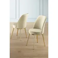 Skye Decor 2-osainen Pefa-ruokatuolisetti, kerman-/kultainen