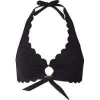 Hunkemoller Scallop Halter Croptop - Black - XS