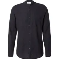 Lindbergh Linen/Cotton Shirt L/S - Black - S