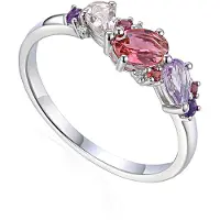 Lykken Elegance monivärinen timanttisormus 0,02 ct-165