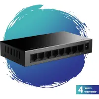 Strong SW8000M - 8-porttinen hallitsematon Gigabit-työpöytäkytkin, Musta