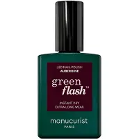 Manucurist Paris Green Flash Led Nail Polish Aubergine 15ml