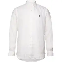Ralph Lauren for man. 710966294003 Custom Fit Linen Shirt white (L), Casual, Long sleeve