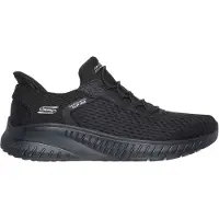 SKECHERS for woman. 117504 Slip-ins Sneakers: BOBS Sport Squad Chaos black (38), 3 to 5 cm, Laces, Casual