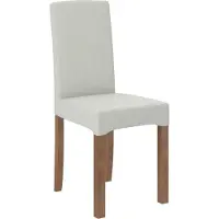 ADRK Furniture Tuoli K61, valkoinen/ruskea