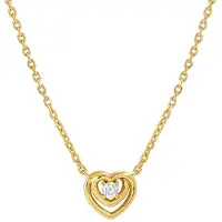 Nomination Cosmic Love hopeakaulakoru zirkonioilla heart Gold 241706/006