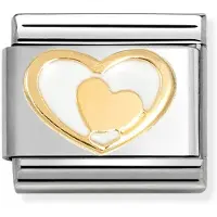 Nomination Composable Classic love heart in heart white 030283/27
