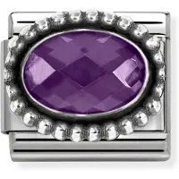 Nomination Composable faceted oval purple 330607/001
