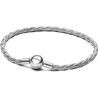 Pandora Twisted Snake Chain Sterling Silver Bracelet - Silver - 18 CM