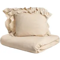 Homla Vuodevaatteet | MORAIN | beige mikrokuitu pitsillä | 220x200 + 2*50x60 cm | 734403
