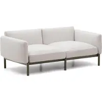 Kave Home Sorells-ulkosohva beige/vihreä L 171 cm