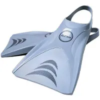 Zone3 Silicone V-Flex Ergo Swim Training Fins Silver - L