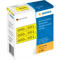 Herma 4801, Musta, Keltainen, Paperi, 10 mm, 22 mm, 3000 kpl, Saksa