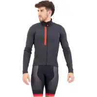 Castelli Entrata Thermal pitkähihainen pyöräilypaita musta/punainen miehet