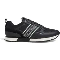 Pepe Jeans for man. PMS40014 Dublin Young leather shoes black (46), Flat, Suede, Laces, Casual